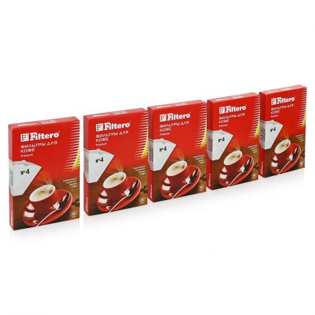 фильтры для кофеварок Filtero Premium №4, 200 фильтров