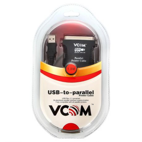 Кабель-адаптер VCOM USB A-LPT (36pin) [VUS7052]