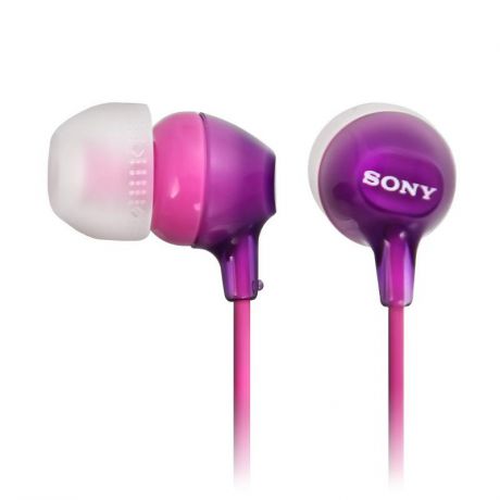 Наушники Sony MDR-EX15APV, фиолетовый с микрофоном