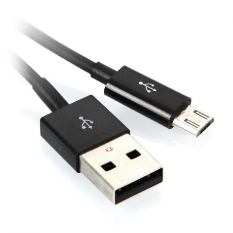 Кабель Deppa, USB - micro USB, 1.5 м, витой, черный