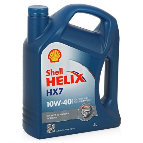 Моторное масло Shell Helix HX7 10W/40, 4 л, полусинтетическое