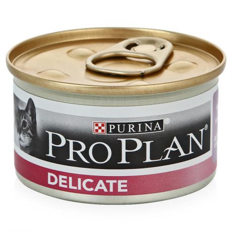 Упаковка консервов 24 шт Purina Pro Plan Delicate feline canned, 24 шт x 85 гр