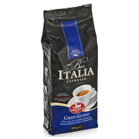 кофе зерновой SAQUELLA BAR ITALIA GRAN GUSTO