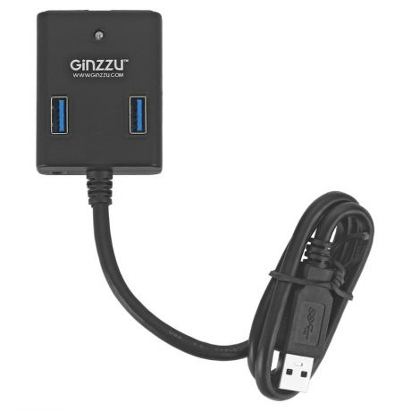 концентратор USB 3.0 Ginzzu GR-384UAB на 4 порта + адаптер