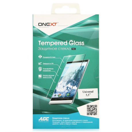 Защитное стекло Onext 5.5", универсальное
