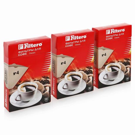фильтры для кофеварок Filtero Classic №4, 240 фильтров