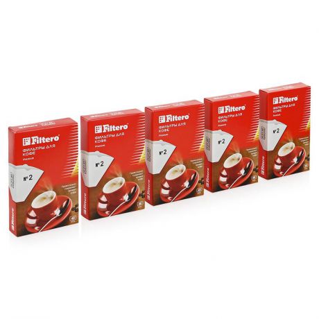 фильтры для кофеварок Filtero Premium №2, 200 фильтров