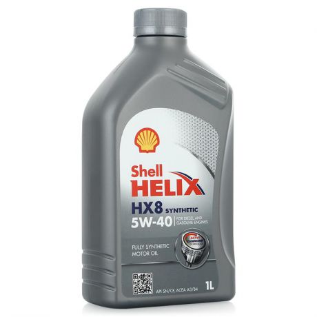 Моторное масло Shell Helix HX8 5W/40, 1 л, синтетическое