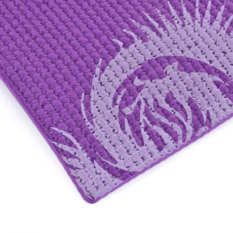 Коврик для йоги и фитнеса INDIGO, 173х61х0.3 см, фиолетовый