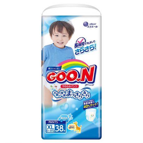 Трусики-подгузники Goon XL для мальчиков (12-20 кг), 38 шт