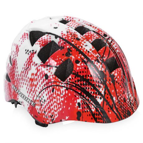Шлем детский Runbike, M (52-56 см), красно-белый