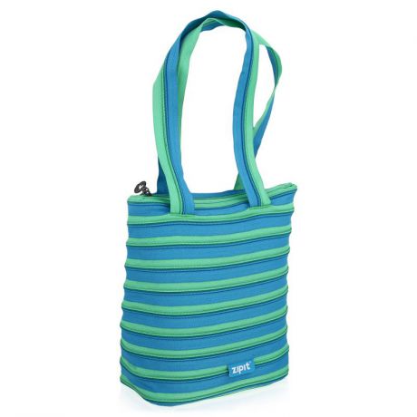 Zipit Сумка Premium Tote/Beach Bag - Turquise Blue and Spring Green