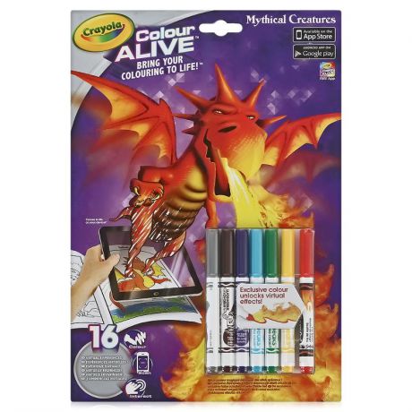 Crayola Раскраска интерактивная Colour Alive. Драконы