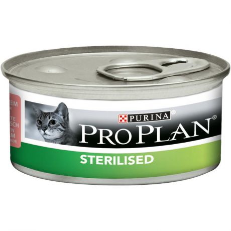 Упаковка консервов 24 шт Purina Pro Plan Sterilised feline canned, 24 шт x 85 гр
