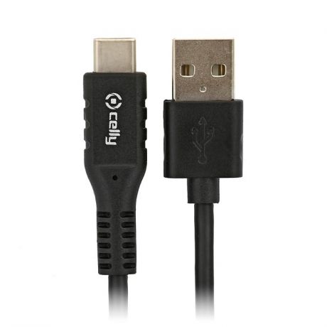 Кабель Celly, USB - USB Type-C, 1 м, черный