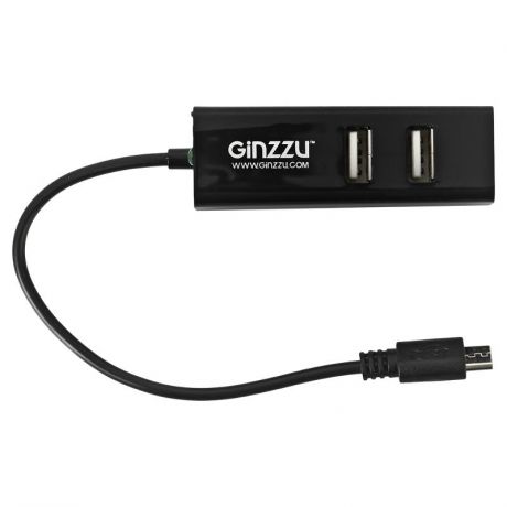 концентратор USB 2.0 Ginzzu GR-564UB OTG, картридер SD/microSD