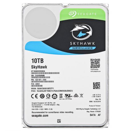 жесткий диск HDD 10ТБ, Seagate SkyHawk, ST10000VX0004