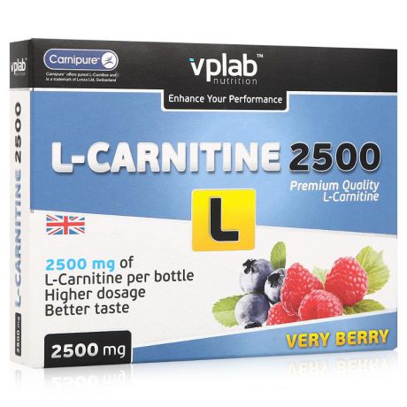 Карнитин (L-карнитин) VP Laboratory L-Carnitine (лесные ягоды) 7х25 мл