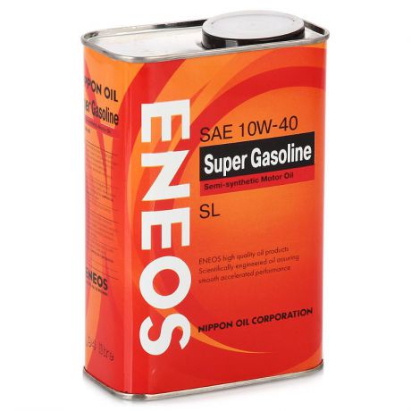 Моторное масло ENEOS Super Gasoline 10W40 SL, 0.946 л, полусинтетическое