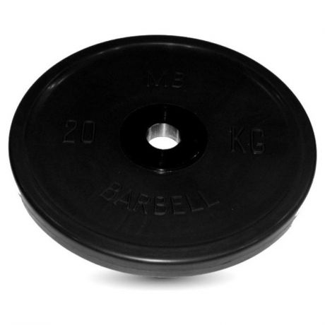 Диск олимпийский MB Barbell d 51 мм черный, 20 кг