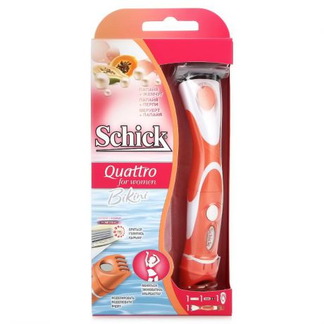 Бритва-стайлер-триммер Schick 2в1 Quattro For Women Bikini, с 1 кассетой