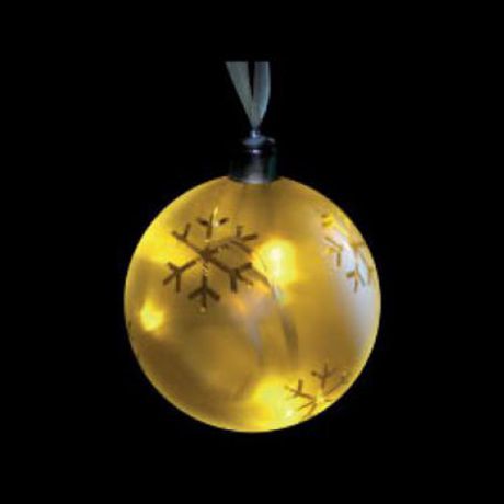 SHLights Светильник декоративный Светящийся шар, 10см, для помещений, на батарейках, матовое стекло, желтый