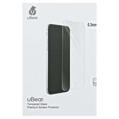 Защитное стекло uBear Premium Screen Protector для Apple iPhone 7 Plus / 8 Plus, 0.3 мм, прозрачное