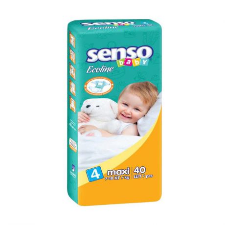 Подгузники Senso Ecoline 4 (7-18 кг), 40 шт