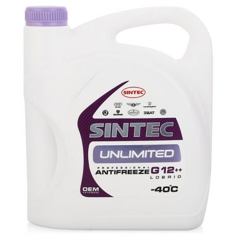 Антифриз Sintec Unlimited G12++ красно-фиолетовый, 5 кг