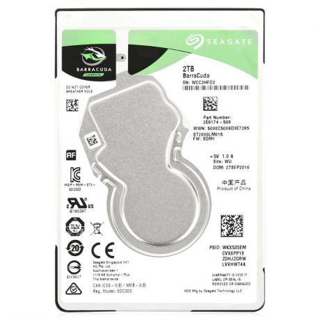 жесткий диск HDD 2TБ, Seagate BarraCuda, ST2000LM015