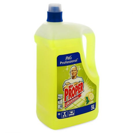 Универсальное моющее средство Mr. Proper Professional Лимон для полов и стен , 5 л, с дезинфицирующими свойствами