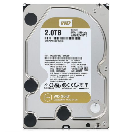 жесткий диск HDD 2ТБ, Western Digital Gold, WD2005FBYZ