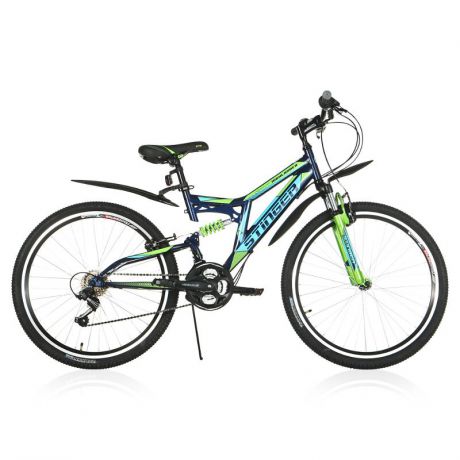Велосипед Stinger Highlander 100V 26 (2017), рама 16", скорости 18, синий