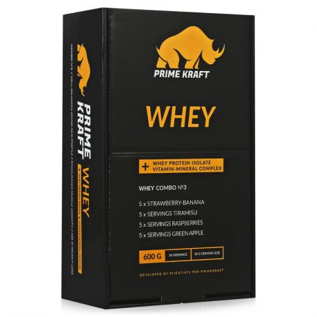 Протеин Prime Kraft WHEY combo №3 (20 пакетиков по 30 г)