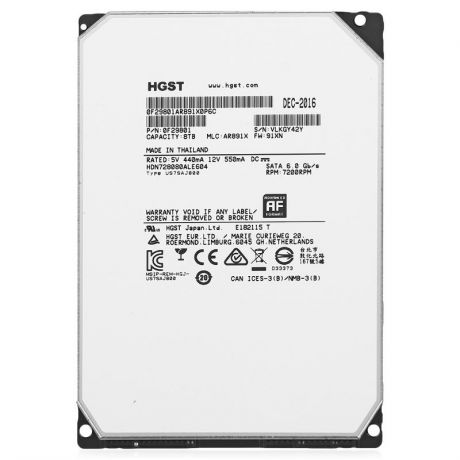 жесткий диск HDD 8ТБ, HGST Deskstar NAS, H3IKNAS800012872SWW, 0S04012, Retail