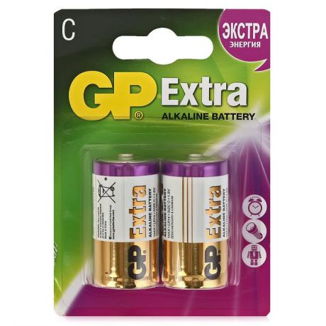 батарейки C (LR14) 02шт. GP Extra 14AX-2CR2