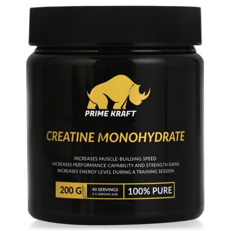 Креатин Prime Kraft Creatine Monohydrate 100% (чистый), 200 г