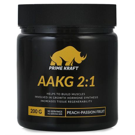 Аргинин Prime Kraft AAKG 2:1 (персик-маракуйя), 200 г