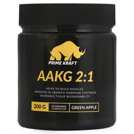 Аргинин Prime Kraft AAKG 2:1 (зеленое яблоко), 200 г