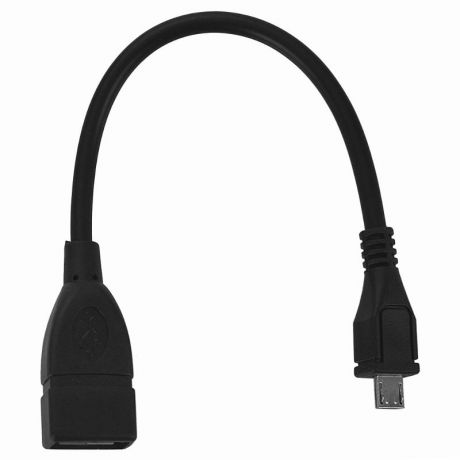 Кабель Mobiledata, USB OTG - micro USB, 0.2 м, черный