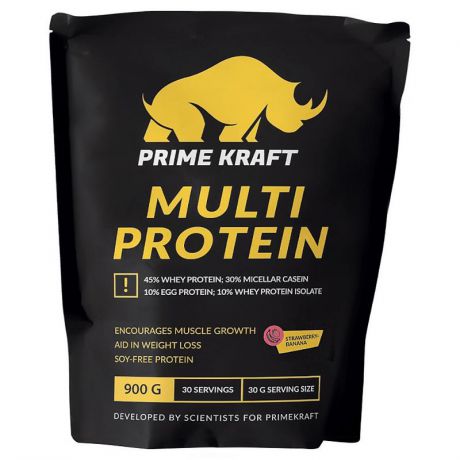 Протеин Prime Kraft MULTI PROTEIN (клубника-банан), 900г