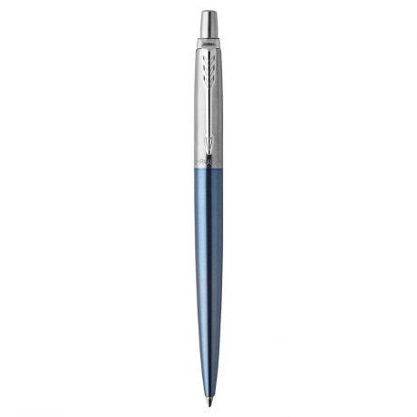 ручка шариковая Parker "Jotter Core Waterloo Blue CT", 1 мм, синяя, корпус синий/хром