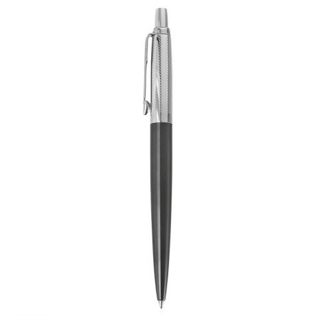 ручка шариковая Parker "Jotter Premium Tower Grey Diagonal CT", 0,7 мм, синяя, корпус темно-серый/хром