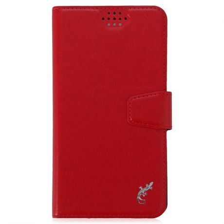 чехол-книжка G-Case, красный, универсальный 4,2"-5,0", на клейкой основе