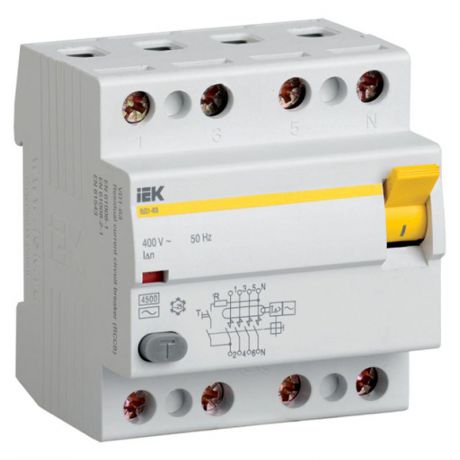 Выключатель дифференциального тока (УЗО) IEK ВД1-63 4п 25A 300mA AC