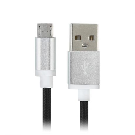Кабель Mobiledata, USB - micro USB, 1.5 м, нейлоновая оплётка, черный