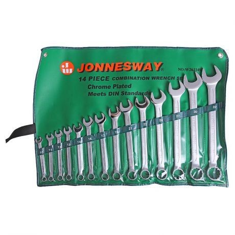 Набор ключей комбинированных Jonnesway W26114S, 14 предметов, 47402