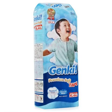 Подгузники Genki! XL (12-17 кг), 44 шт