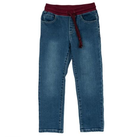 Брюки текстильные джинсовые для девочек(116) , 362110 синий деним EAN 4690244732018
