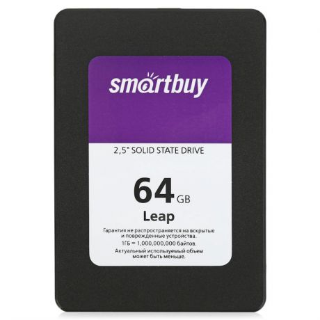 жесткий диск SSD 64ГБ, 2.5", SATA III, SmartBuy Leap, SB064GB-LP-25SAT3